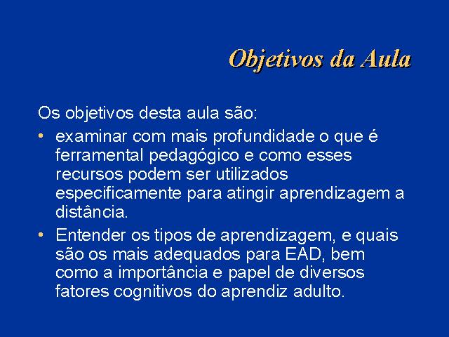 Objetivos Da Aula 1431